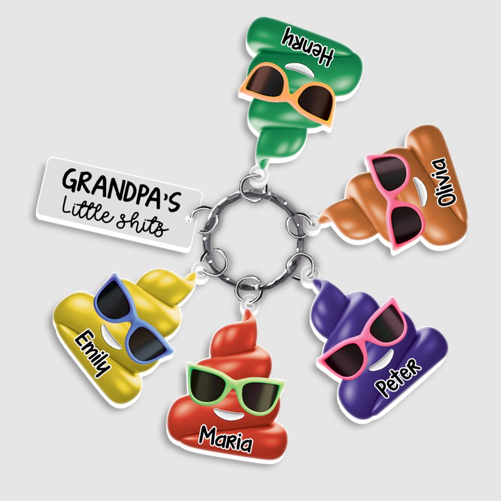 Personalized Gift For Grandpa Funny Acrylic Custom Keychain 32881 Primary Mockup