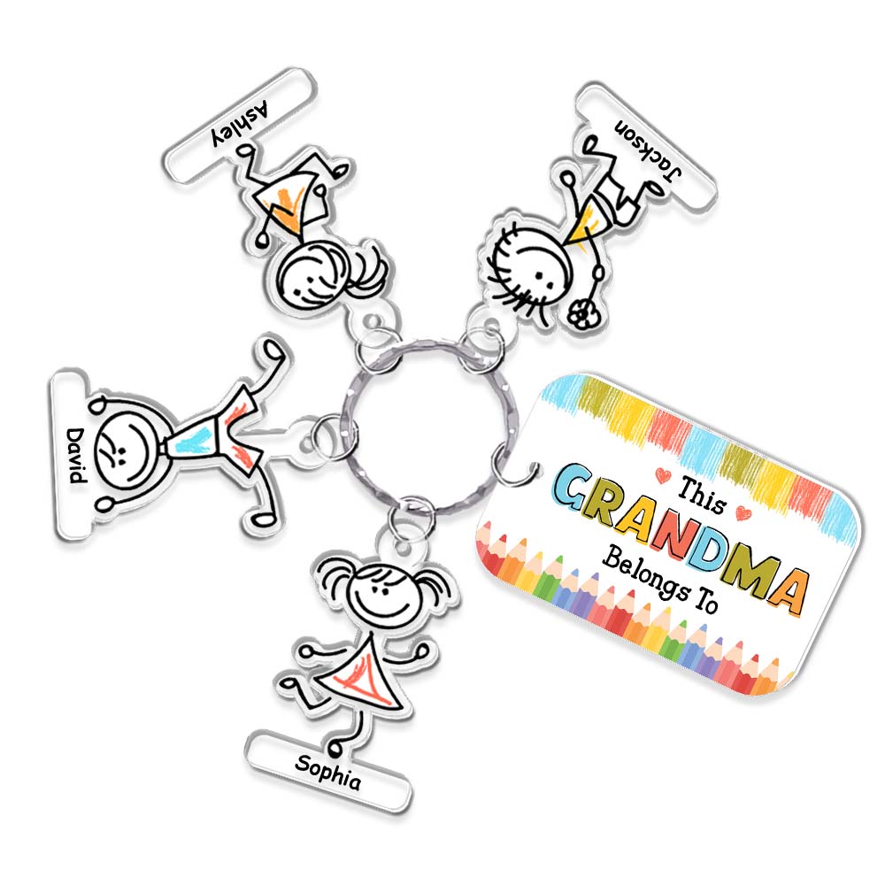 Personalized Gift For Grandma Belongs To Acrylic Custom Keychain 32882 Primary Mockup