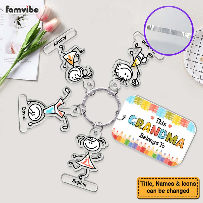 Personalized Gift For Grandma Belongs To Acrylic Custom Keychain 32882 1