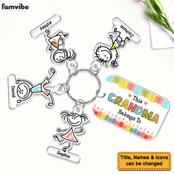 Personalized Gift For Grandma Belongs To Acrylic Custom Keychain 32882 1