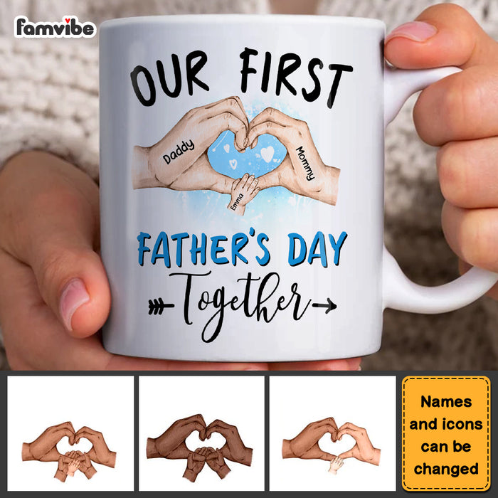 Personalized Gift For Dad First Father's Day Together Mug 32885 1