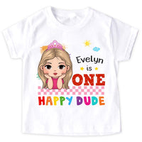 Personalized Gift For Granddaughter One Happy Dude Kid T Shirt - Kid Hoodie - Kid Sweatshirt 32886 thumb 1