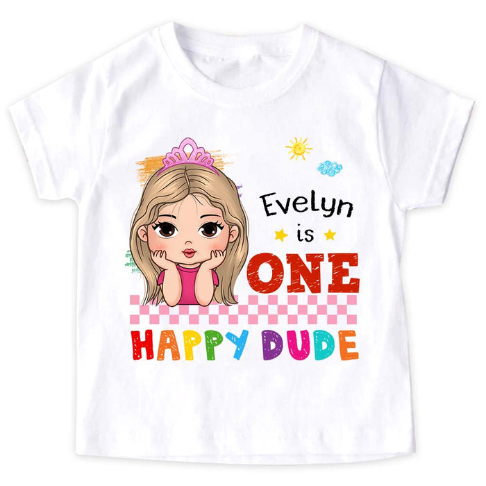Personalized Gift For Granddaughter One Happy Dude Kid T Shirt - Kid Hoodie - Kid Sweatshirt 32886 1