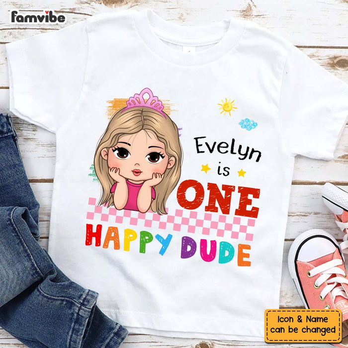 Personalized Gift For Granddaughter One Happy Dude Kid T Shirt - Kid Hoodie - Kid Sweatshirt 32886 1