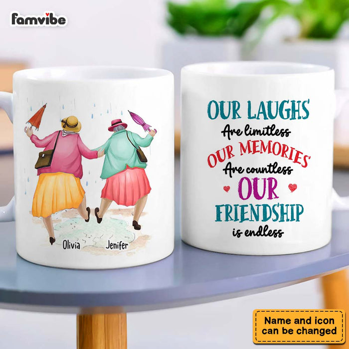 Personalized Gift for Friends limitless laughs Mug 32893 1
