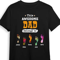 Personalized Gift For Dad Footprints Shirt - Hoodie - Sweatshirt 32897 thumb 1