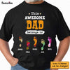 Personalized Gift For Dad Footprints Shirt - Hoodie - Sweatshirt 32897 1