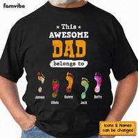 Personalized Gift For Dad Footprints Shirt - Hoodie - Sweatshirt 32897 thumb 1