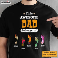 Personalized Gift For Dad Footprints Shirt - Hoodie - Sweatshirt 32897 thumb 1