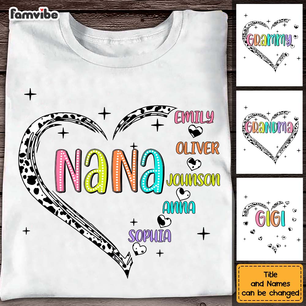 Personalized Gift For Grandma Love Hearts Shirt Hoodie Sweatshirt 32900 Primary Mockup