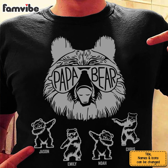 Personalized Cool Gift for Grandpa Dad Papa Bear Shirt - Hoodie - Sweatshirt 32901 1