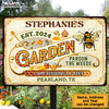 Personalized Bee Garden Pardon The Weeds Feeding Customized Classic Metal Signs 32904 1
