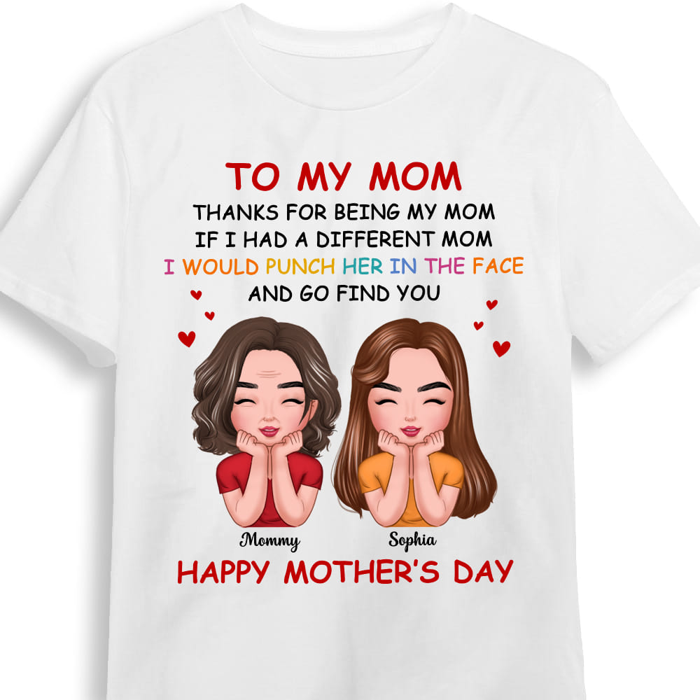 Personalized Gift For To My Mom Thanks For Being My Mom Shirt Hoodie Sweatshirt 32909 Primary Mockup