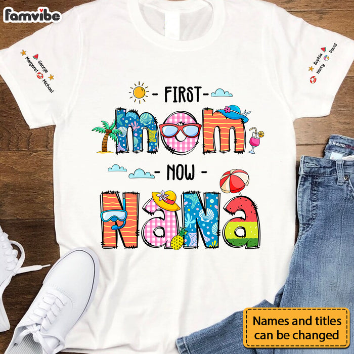Personalized Gift For First Mom Now Grandma Sleeve Printed T-shirt 32911 1