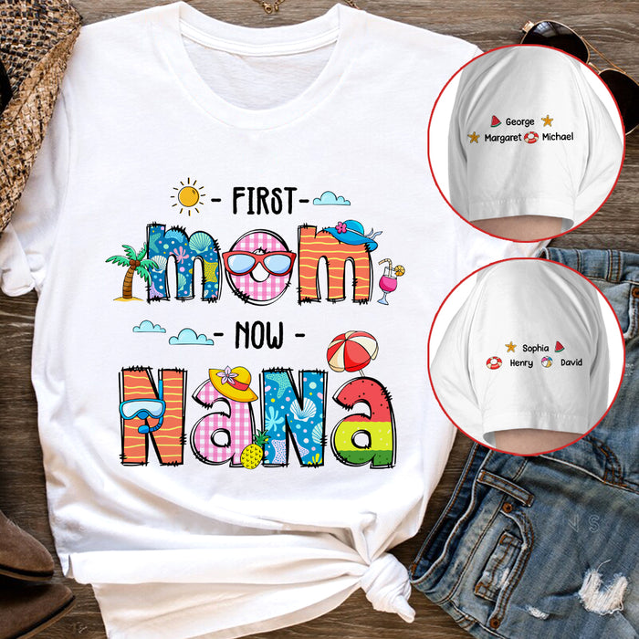Personalized Gift For First Mom Now Grandma Sleeve Printed T-shirt 32911 1