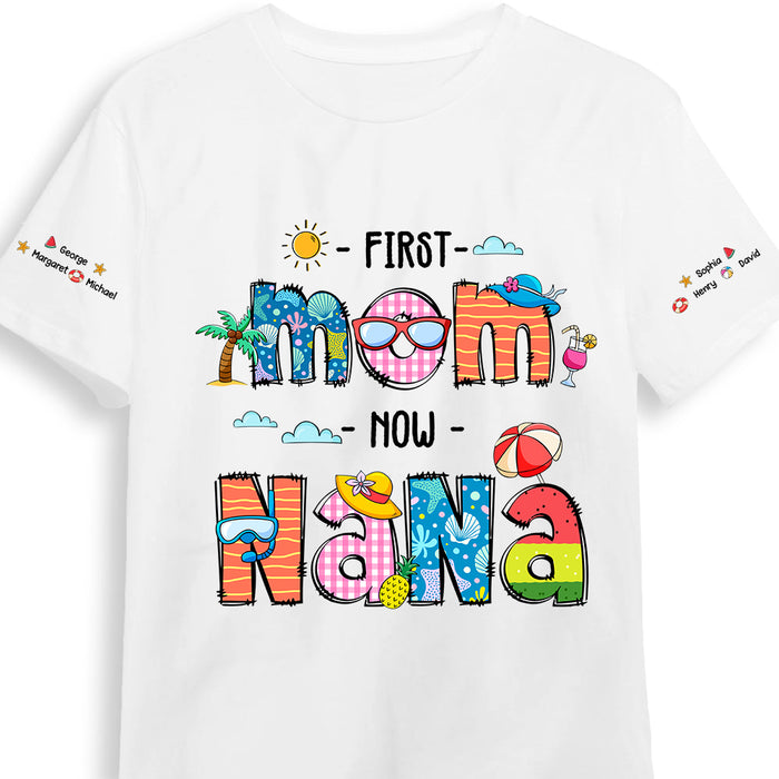 Personalized Gift For First Mom Now Grandma Sleeve Printed T-shirt 32911 1
