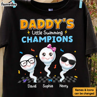 Personalized Gift for Daddy Little Swimming Champions Shirt - Hoodie - Sweatshirt 32915 thumb 1