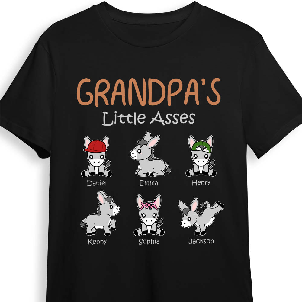 Personalized Gift for Grandpa Dad Little Asses Shirt Hoodie Sweatshirt 32916 Primary Mockup