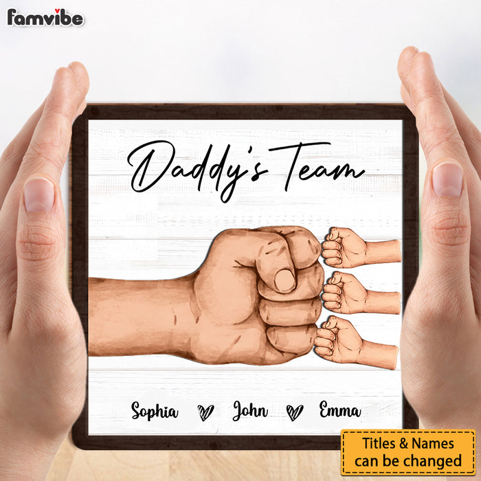 Personalized Gift For Dad Fist Bump 2 Layered Separate Wooden Plaque 32921 1