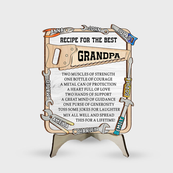 Personalized Gift For Dad Tool 2 Layered Wooden Plaque 32926 1