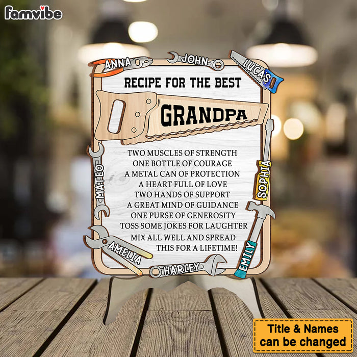 Personalized Gift For Dad Tool 2 Layered Wooden Plaque 32926 1