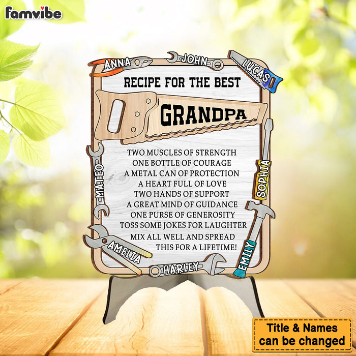Personalized Gift For Dad Tool 2 Layered Wooden Plaque 32926 1