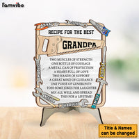 Personalized Gift For Dad Tool 2 Layered Wooden Plaque 32926 thumb 1