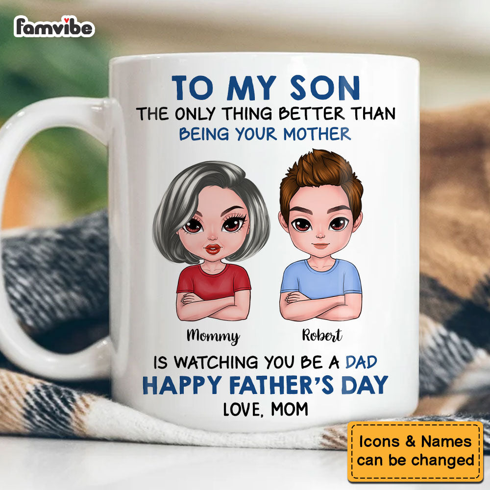 Personalized Gift For Son Father's Day Mug 32932 Primary Mockup