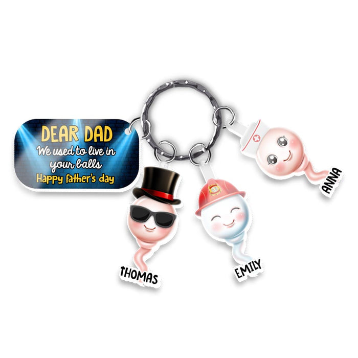 Personalized Gift For Dad We Used To Live Acrylic Custom Keychain 32938 1