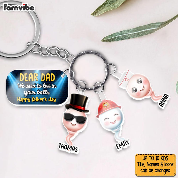 Personalized Gift For Dad We Used To Live Acrylic Custom Keychain 32938 1