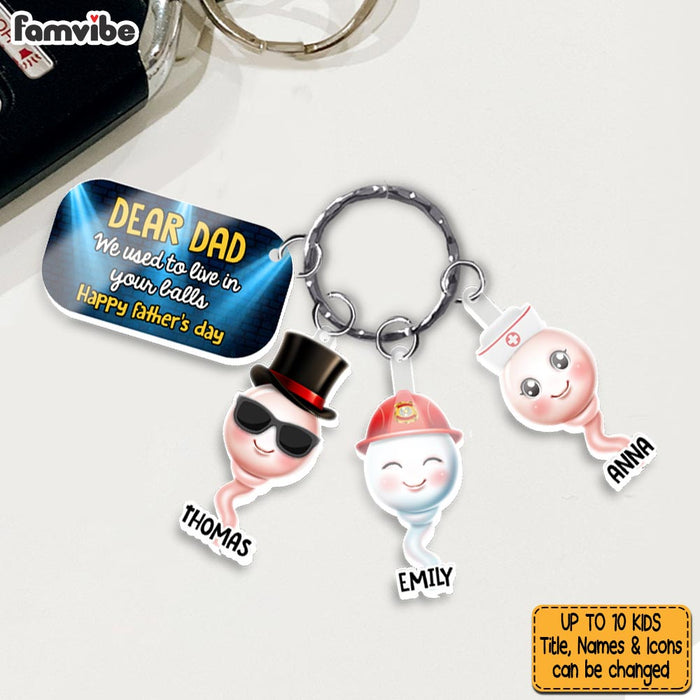 Personalized Gift For Dad We Used To Live Acrylic Custom Keychain 32938 1