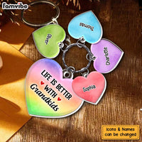 Personalized Gift For Grandma Grandkids Make Life Grand Acrylic Custom Keychain 32940 thumb 1