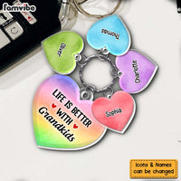 Personalized Gift For Grandma Grandkids Make Life Grand Acrylic Custom Keychain 32940 thumb 1
