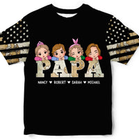 Personalized Gift For Papa and Dad Vintage Map All-over Print T Shirt - Hoodie - Sweatshirt 32942 thumb 1