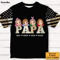 Personalized Gift For Papa and Dad Vintage Map All-over Print T Shirt - Hoodie - Sweatshirt 32942 thumb 1