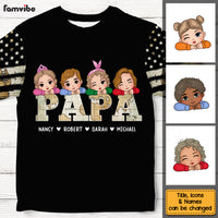 Personalized Gift For Papa and Dad Vintage Map All-over Print T Shirt - Hoodie - Sweatshirt 32942 thumb 1
