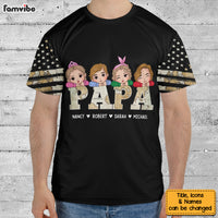 Personalized Gift For Papa and Dad Vintage Map All-over Print T Shirt - Hoodie - Sweatshirt 32942 thumb 1
