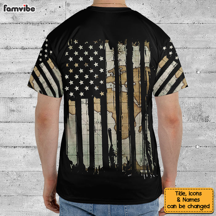 Personalized Gift For Papa and Dad Vintage Map All-over Print T Shirt - Hoodie - Sweatshirt 32942 1