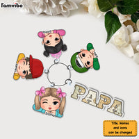 Personalized Gift For Grandpa Love Grandkids Acrylic Custom Keychain 32944 thumb 1