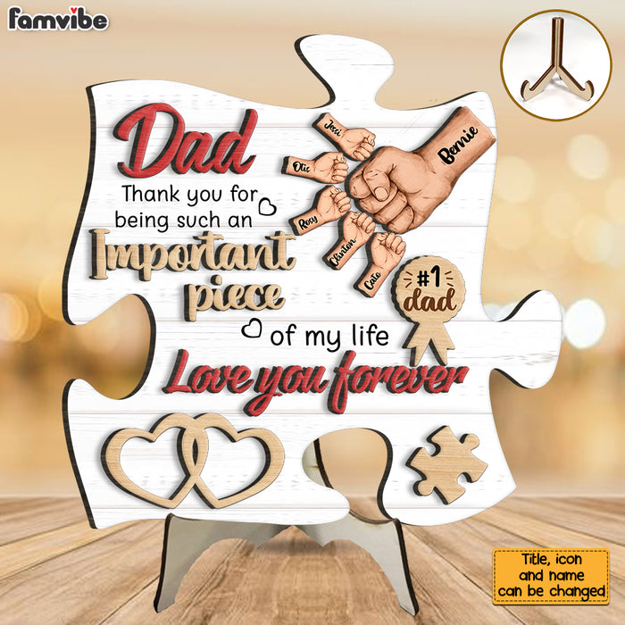 Personalized Gift For Dad Important Piece 2 Layered Separate Wooden Plaque 32948 1