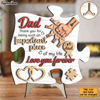 Personalized Gift For Dad Important Piece 2 Layered Separate Wooden Plaque 32948 thumb 1
