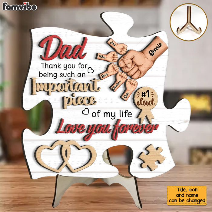 Personalized Gift For Dad Important Piece 2 Layered Separate Wooden Plaque 32948 1