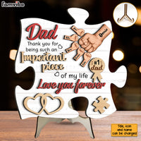 Personalized Gift For Dad Important Piece 2 Layered Separate Wooden Plaque 32948 thumb 1