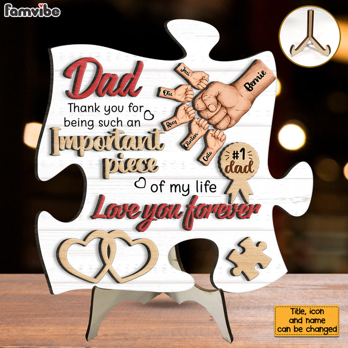 Personalized Gift For Dad Important Piece 2 Layered Separate Wooden Plaque 32948 1