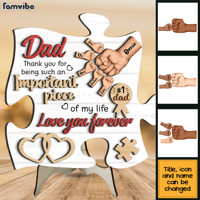 Personalized Gift For Dad Important Piece 2 Layered Separate Wooden Plaque 32948 1
