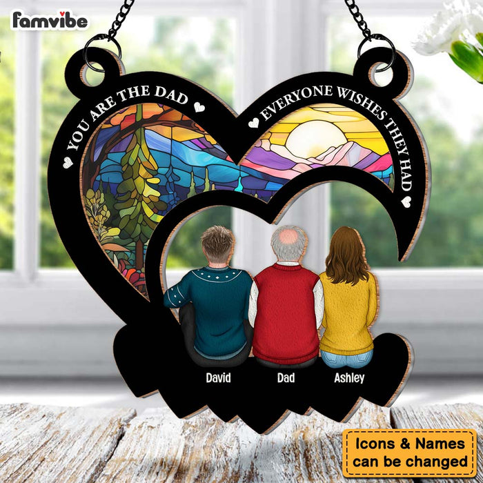 Personalized Gift For Dad You Are The Dad Everyone Wishes They Had Acrylic Mix Wood Suncatcher Ornament 32953 1