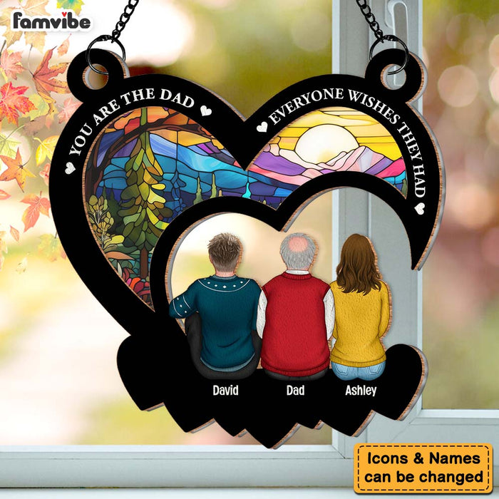Personalized Gift For Dad You Are The Dad Everyone Wishes They Had Acrylic Mix Wood Suncatcher Ornament 32953 1