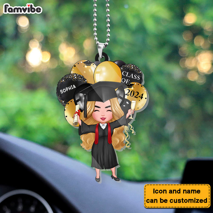 Personalized Graduation Gift Transparent Acrylic Car Ornament 32965 1
