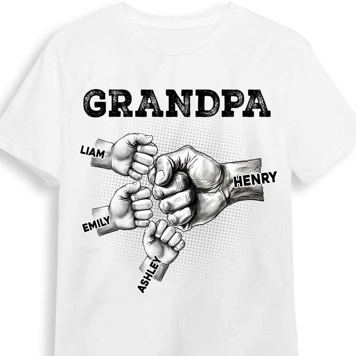 Personalized Gift For Dad, Grandpa fist Bump Shirt - Hoodie - Sweatshirt 32968 1