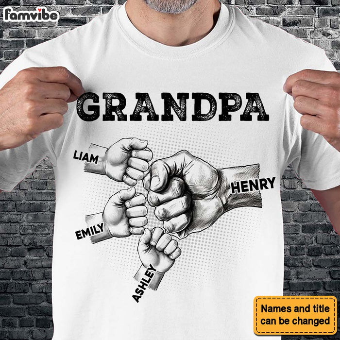 Personalized Gift For Dad, Grandpa fist Bump Shirt - Hoodie - Sweatshirt 32968 1